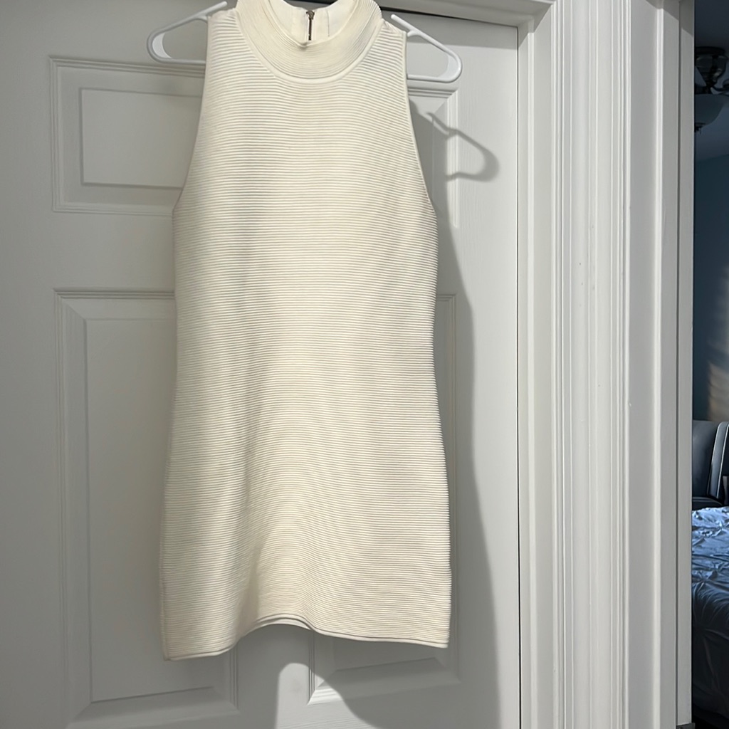 White House Black Market Ivory / Cream Dress Or Tunic Xs Cute Zipper
